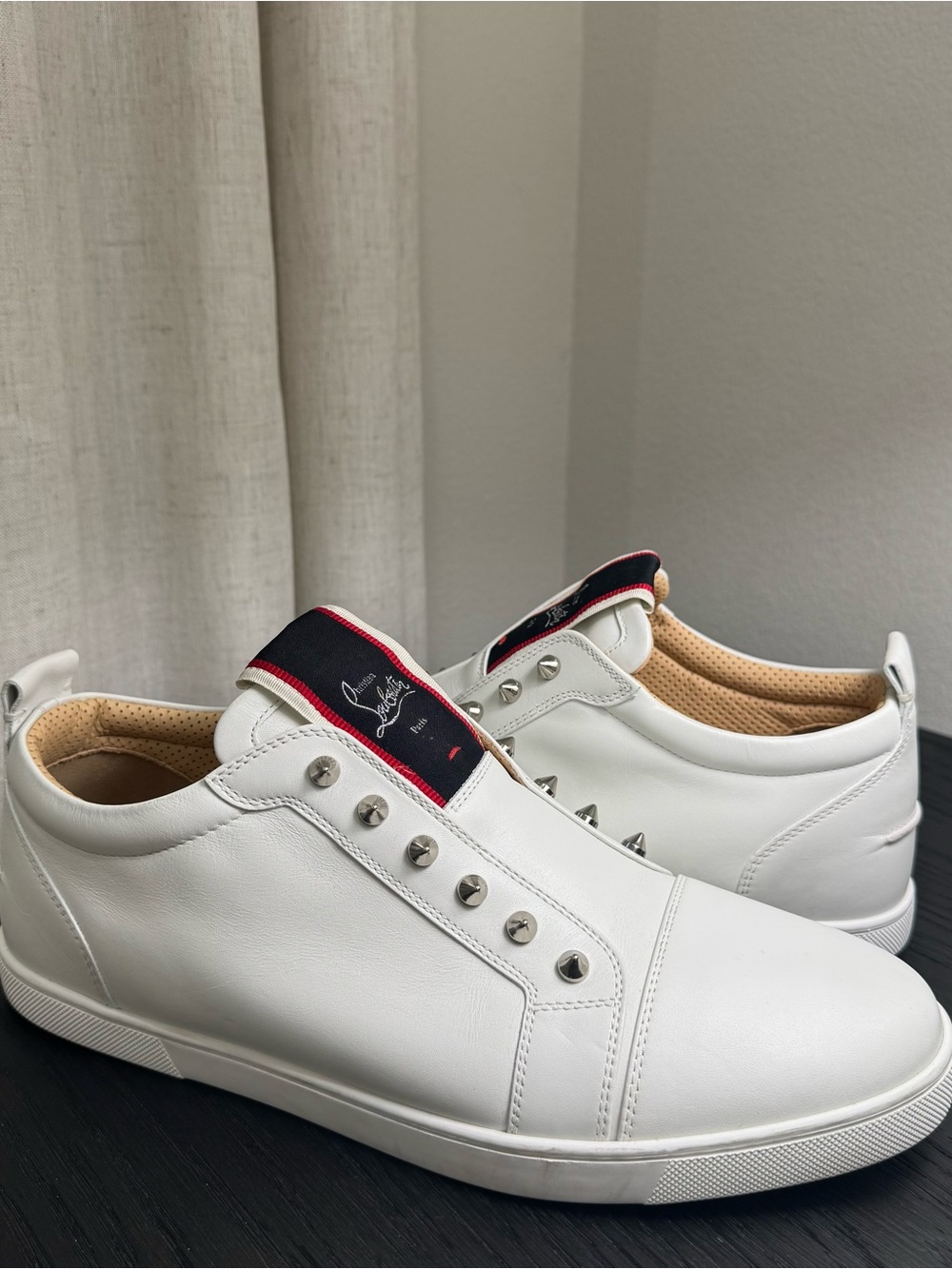 Christian Louboutin F.A.V Fique A Vontade Sneaker Leather White 45